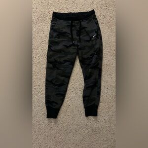 Nike Kids Camouflage Joggers - Black and Green